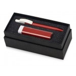 Подарочный набор White top с ручкой и зарядным устройством красный/белый