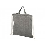 Сумка-рюкзак «Pheebs» из переработанного хлопка, 150 г/м² черный меланж
