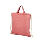 Сумка-рюкзак «Pheebs» из переработанного хлопка, 150 г/м² красный меланж