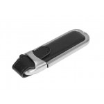USB 3.0- флешка на 64 Гб с массивным классическим корпусом черный/серебристый