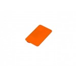 USB 2.0- флешка на 16 Гб в виде пластиковой карточки оранжевый