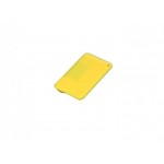 USB 2.0- флешка на 16 Гб в виде пластиковой карточки желтый