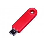 USB 2.0- флешка промо на 16 Гб прямоугольной формы, выдвижной механизм красный