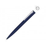 Ручка шариковая металлическая «Brush Gum», soft-touch темно-синий