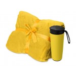Подарочный набор «Dreamy hygge» с пледом и термокружкой термокружка- желтый/черный