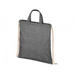 Сумка-рюкзак «Pheebs» из переработанного хлопка, 210 г/м² черный меланж