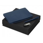 Подарочный набор «Notepeno» с блокнотом А5, флешкой и ручкой флешка- черный/серебристый