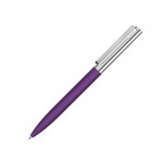 Ручка металлическая шариковая «Bright GUM» soft-touch с зеркальной гравировкой фиолетовый