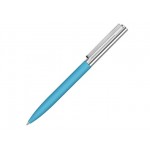 Ручка металлическая шариковая «Bright GUM» soft-touch с зеркальной гравировкой голубой