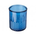 Подставка для чайной свечи «Estrel» из переработанного стекла синий прозрачный