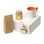 Подарочный набор «Чайная церемония» кружка- белый/оранжевый