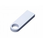 USB 2.0-флешка на 8 Гб с мини чипом и круглым отверстием белый