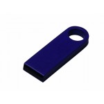 USB 2.0-флешка на 8 Гб с мини чипом и круглым отверстием синий