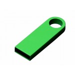 USB 2.0-флешка на 8 Гб с мини чипом и круглым отверстием зеленый