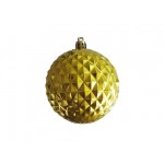 Новогодний ёлочный шар «Рельеф» золотистый