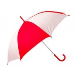 Зонт-трость «Тилос» белый/красный/серебристый