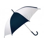 Зонт-трость «Тилос» белый/темно-синий/серебристый