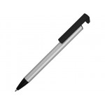 Ручка-подставка шариковая «Кипер Металл» серебристый/черный
