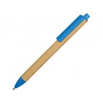 Ручка картонная шариковая «Эко 2.0» бежевый/голубой