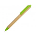 Ручка картонная шариковая «Эко 2.0» бежевый/зеленое яблоко