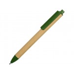 Ручка картонная шариковая «Эко 2.0» бежевый/зеленый
