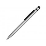 Ручка-стилус металлическая шариковая «Poke» серебристый/черный