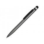 Ручка-стилус металлическая шариковая «Poke» серый/черный