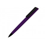 Ручка пластиковая soft-touch шариковая «Taper» фиолетовый/черный