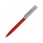 Ручка металлическая soft-touch шариковая «Tally» серебристый/красный