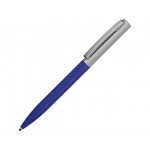 Ручка металлическая soft-touch шариковая «Tally» серебристый/синий