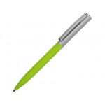 Ручка металлическая soft-touch шариковая «Tally» серебристый/зеленый