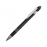 Ручка-стилус металлическая шариковая «Sway» soft-touch черный/серебристый