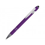 Ручка-стилус металлическая шариковая «Sway» soft-touch фиолетовый/серебристый