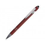 Ручка-стилус металлическая шариковая «Sway» soft-touch темно-красный/серебристый