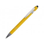 Ручка-стилус металлическая шариковая «Sway» soft-touch желтый/серебристый