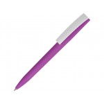 Ручка пластиковая soft-touch шариковая «Zorro» фиолетовый/белый