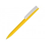 Ручка пластиковая soft-touch шариковая «Zorro» желтый/белый