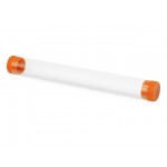 Футляр-туба пластиковый для ручки «Tube 2.0» прозрачный/оранжевый