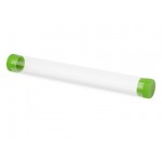 Футляр-туба пластиковый для ручки «Tube 2.0» прозрачный/зеленое яблоко