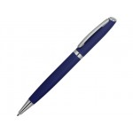 Ручка металлическая soft-touch шариковая «Flow» темно-синий/серебристый