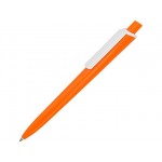 Ручка пластиковая трехгранная шариковая «Lateen» оранжевый/белый