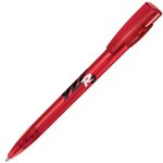 KIKI FROST, ручка шариковая, фростированный белый, пластик Красный