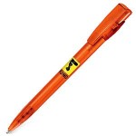 KIKI FROST, ручка шариковая, фростированный белый, пластик Оранжевый