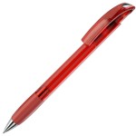 NOVE LX, ручка шариковая с грипом, прозрачный зеленый/хром, пластик Красный