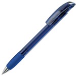 NOVE LX, ручка шариковая с грипом, прозрачный зеленый/хром, пластик Синий