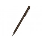 Ручка металлическая шариковая «Palermo», софт-тач коричневый/серебристый