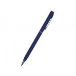 Ручка металлическая шариковая «Palermo», софт-тач темно-синий/серебристый