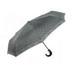 Зонт складной автоматический серый с принтом