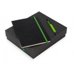 Подарочный набор «Jacque» с ручкой-подставкой и блокнотом А5 зеленое яблоко