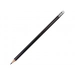 Шестигранный карандаш с ластиком «Presto» черный